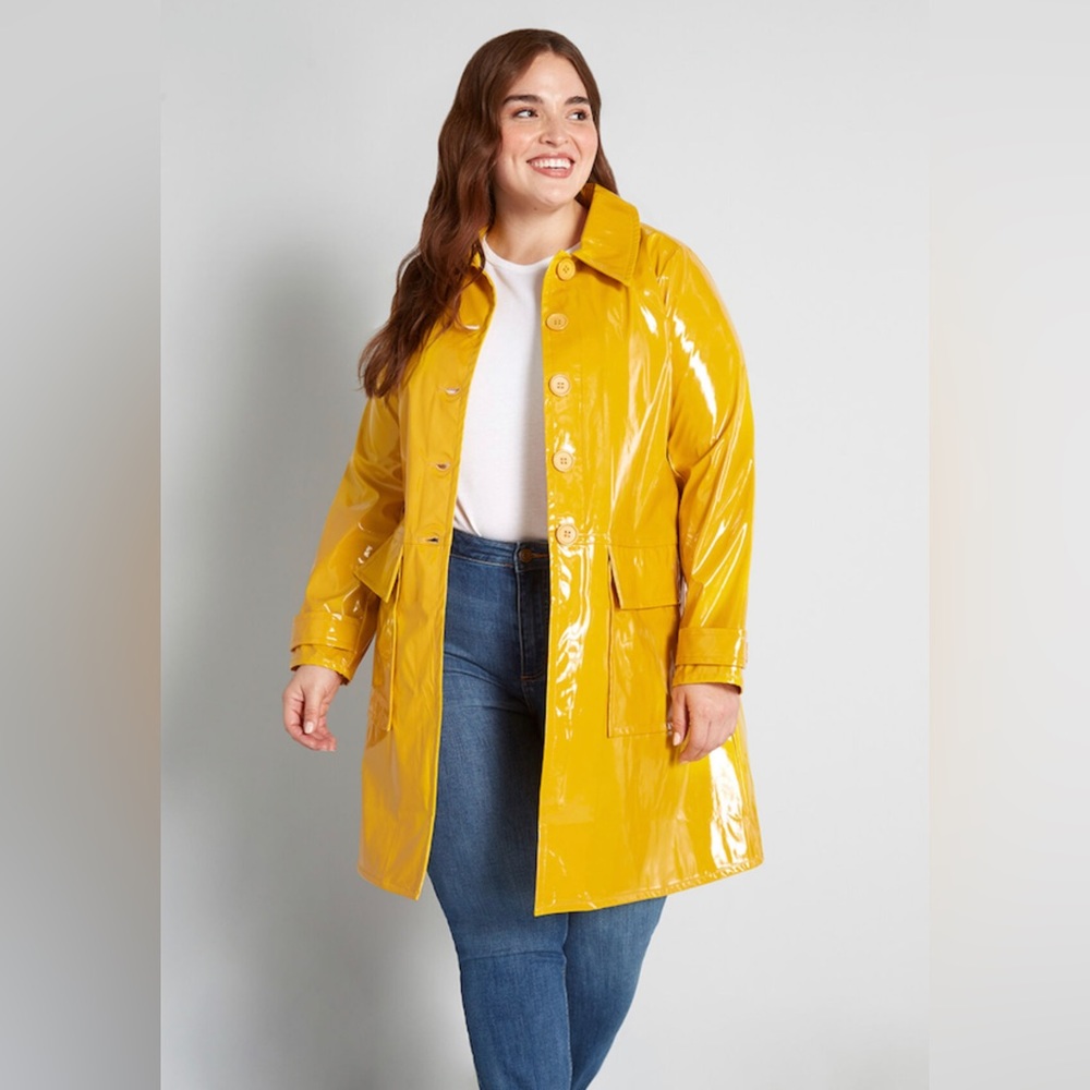Modcloth Yellow Pea Coat